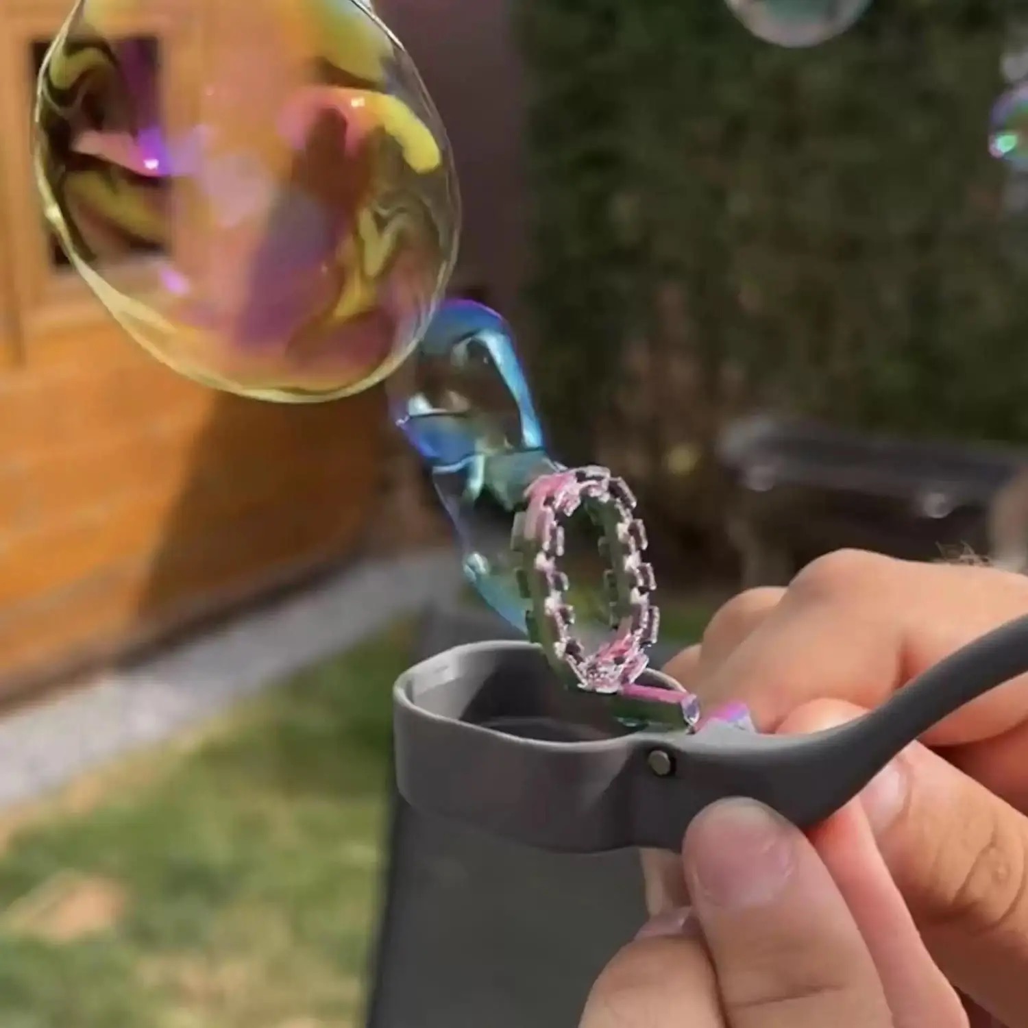 Handhållen bubbelpipa för fest och lek