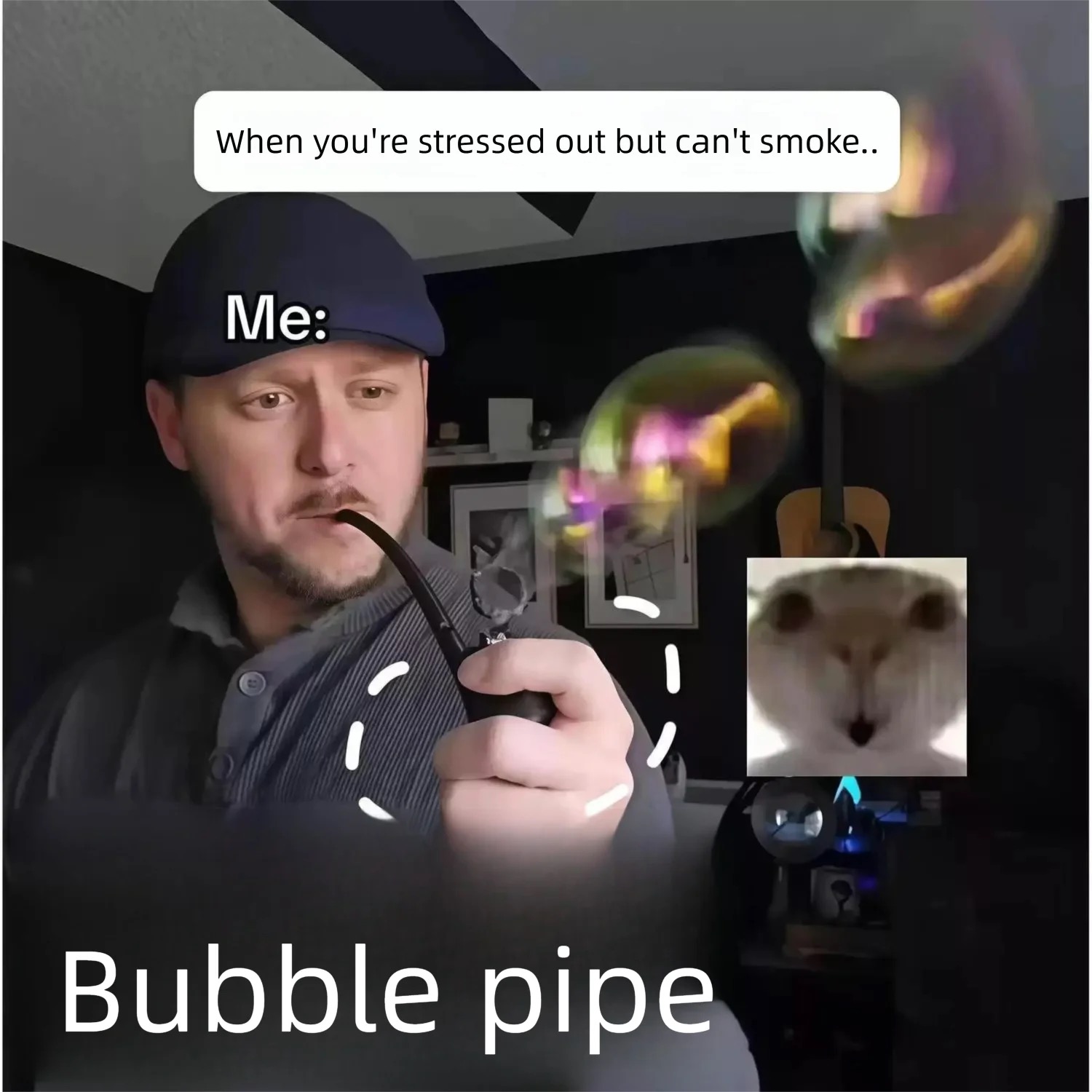 Handhållen bubbelpipa för fest och lek