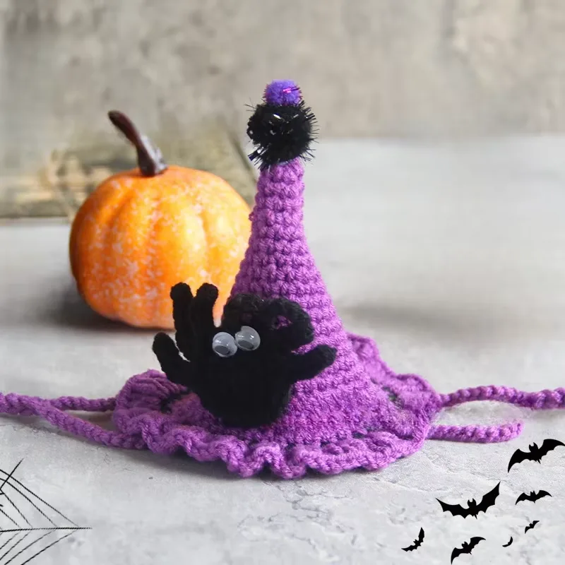 Halloween-krage för katt och hund – handvirkad halsduk