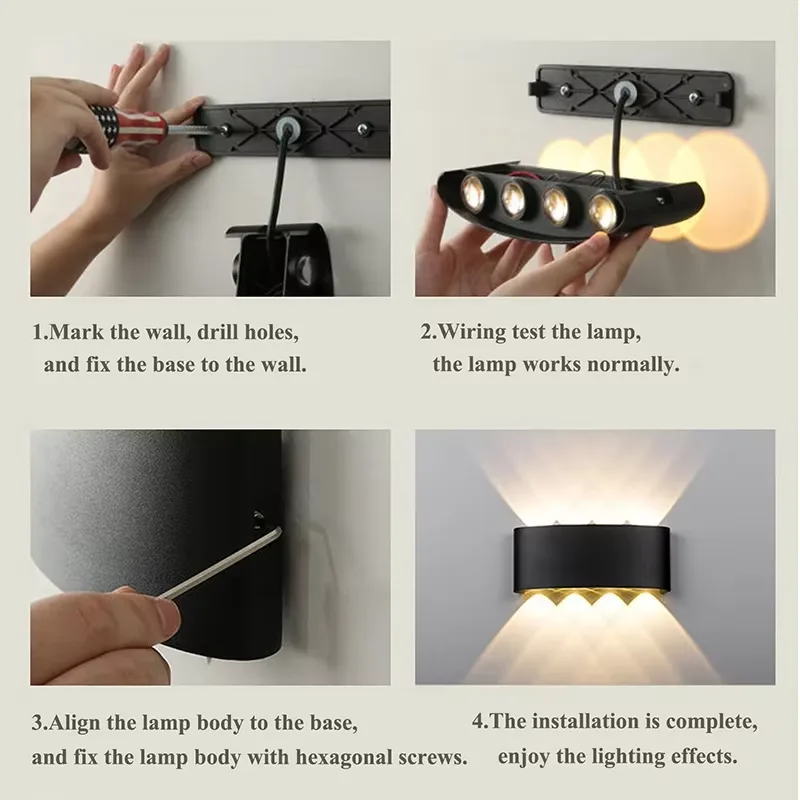 Vattentät LED-vägglampa