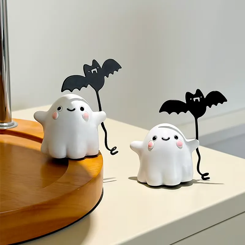 Halloween spökhundsfigur – 1 st minidekoration för skrivbord