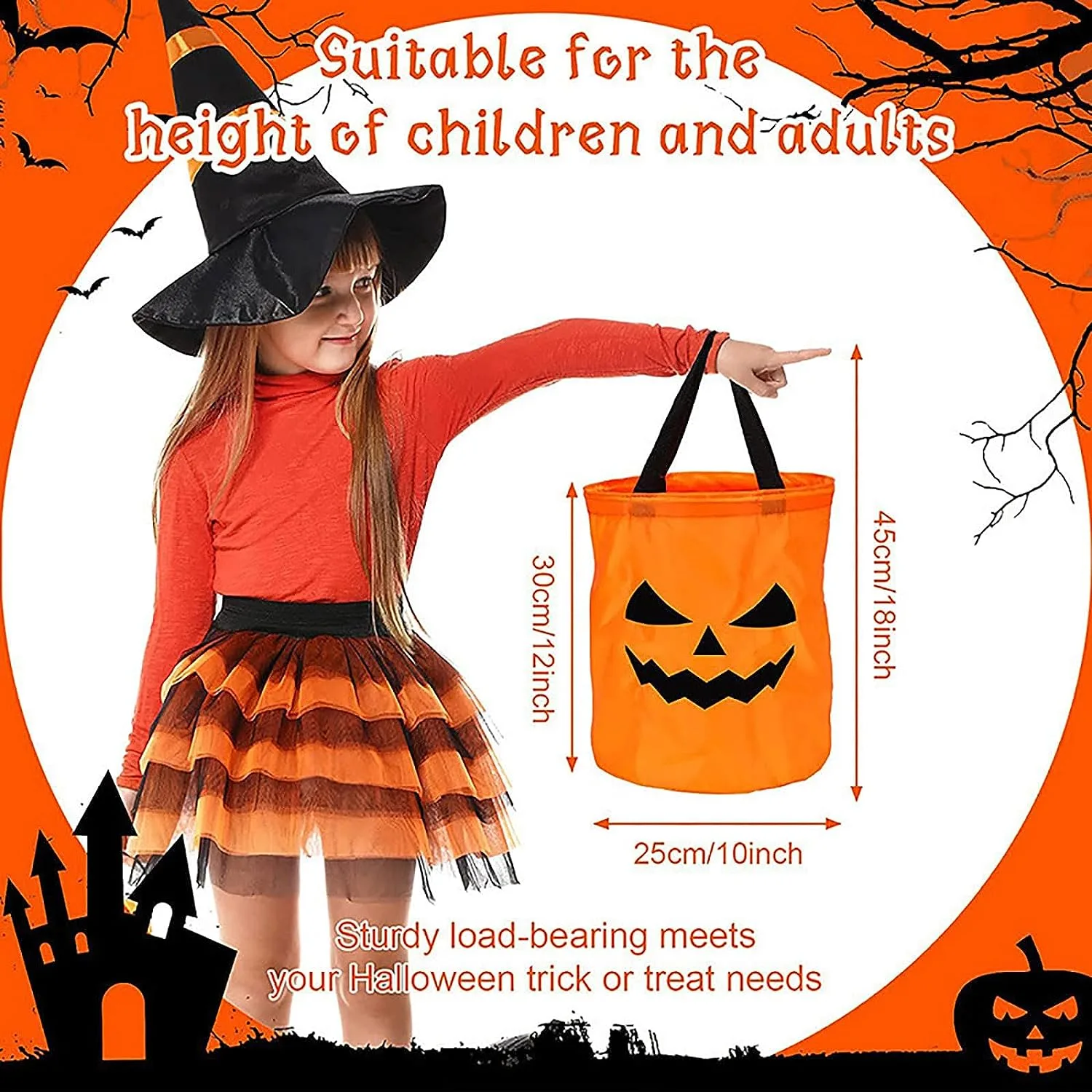 LED-upplyst Halloween-godispåse