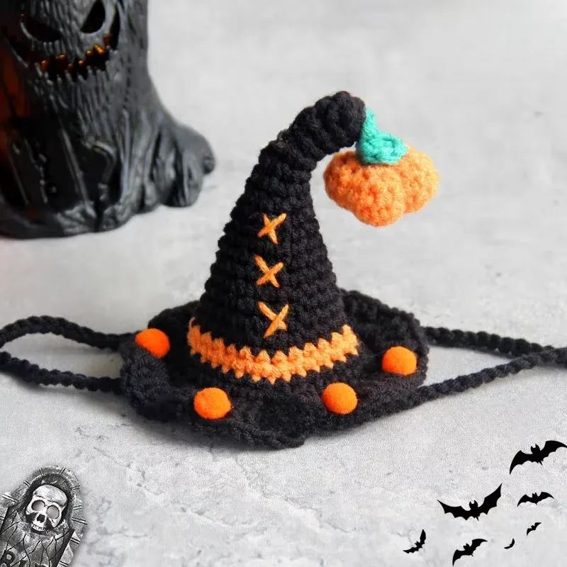 Halloween-krage för katt och hund – handvirkad halsduk