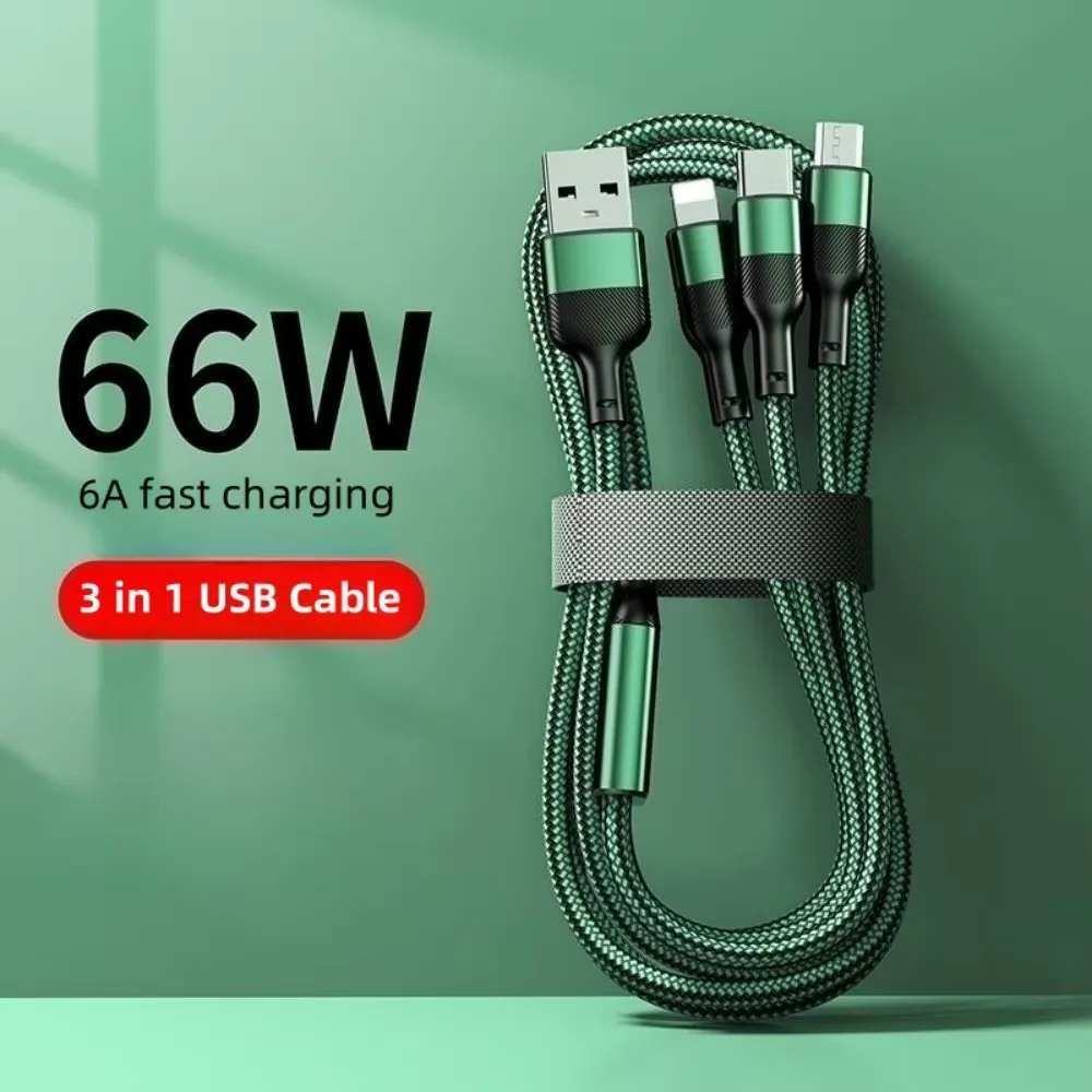 3-i-1 Laddkabel för Universal Laddning