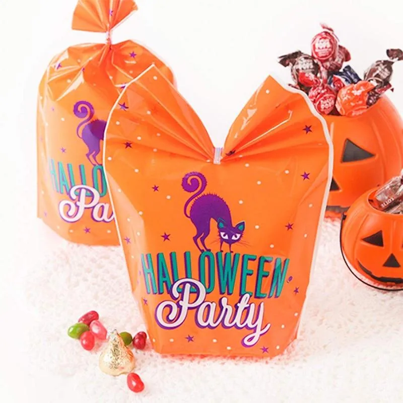 50-pack Halloween Godispåsar med Pumpa- och Fladdermusmotiv