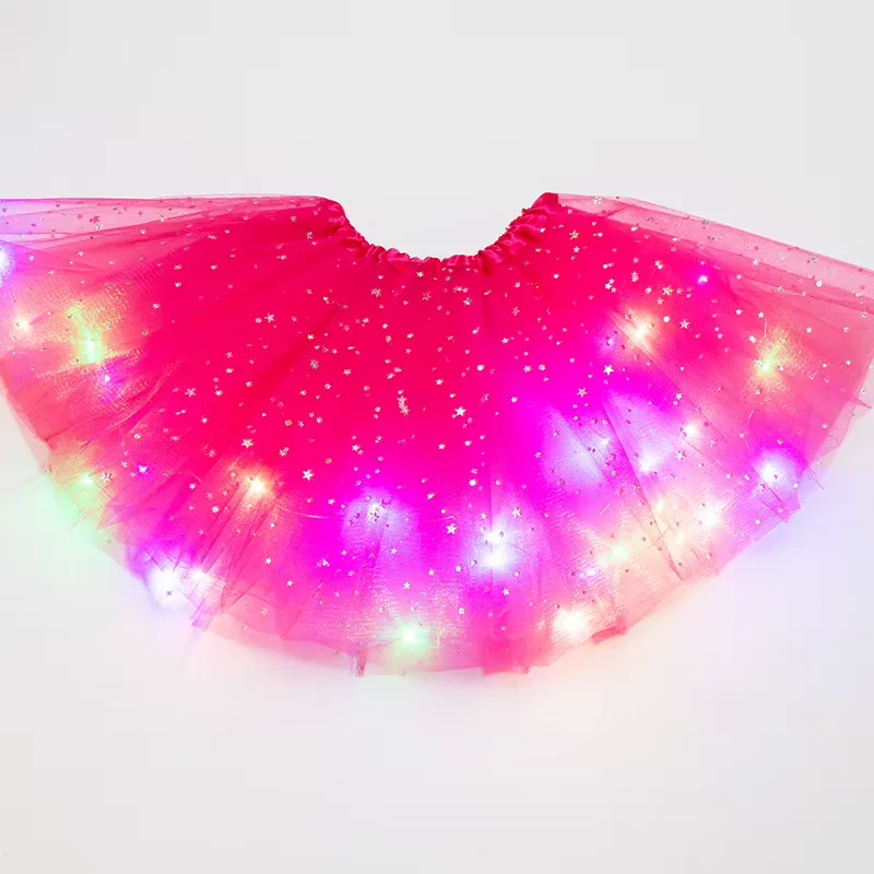 LED Prinsessa Tutu Kjol för Flickor 3-12 År