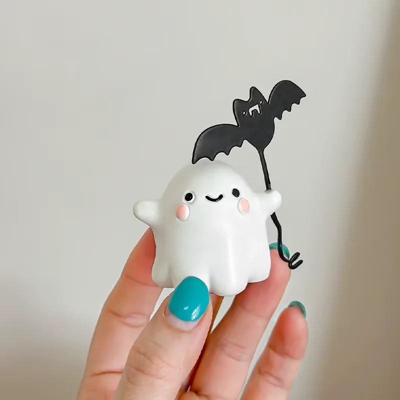 Halloween spökhundsfigur – 1 st minidekoration för skrivbord