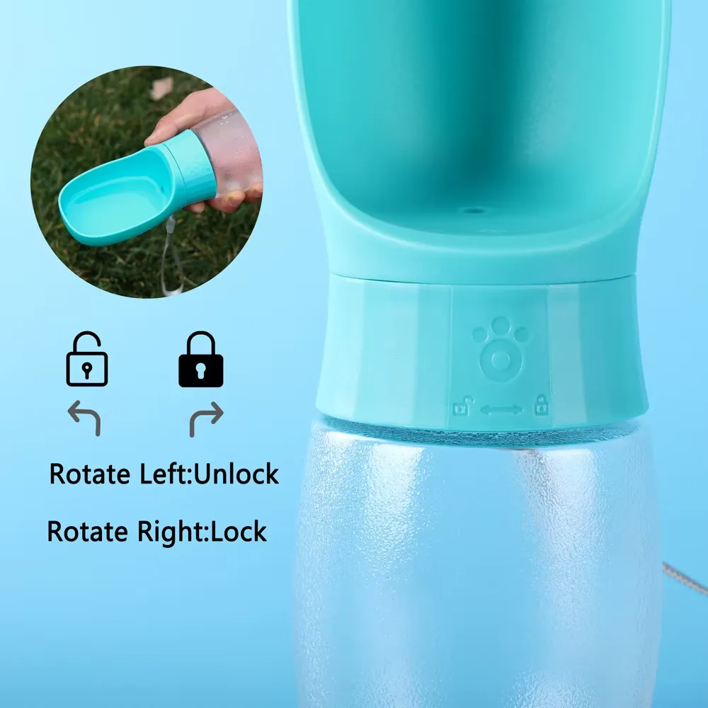 Bärbar vattenflaska för husdjur 350 ml
