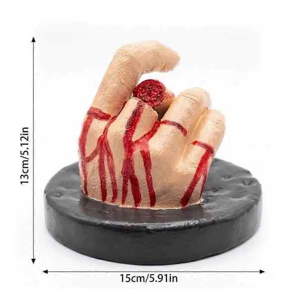 Realistisk avhuggen hand-rekvisita för Halloween