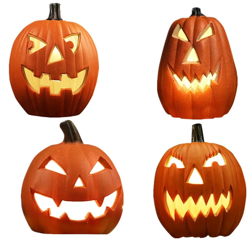 1 st Dekorativ Halloweenpumpa LED-lykta