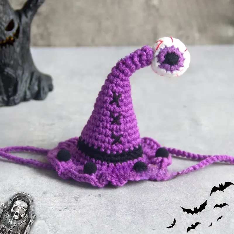 Halloween-krage för katt och hund – handvirkad halsduk