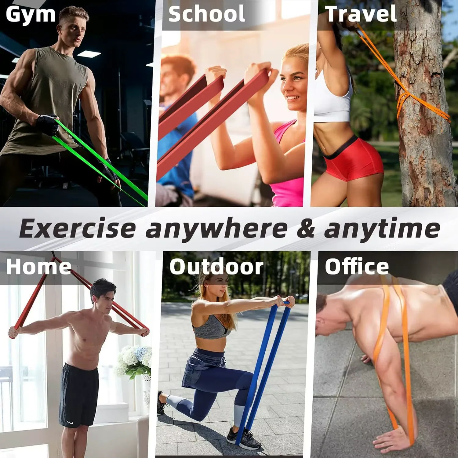 Träningsband Set för Styrka och Flexibilitet