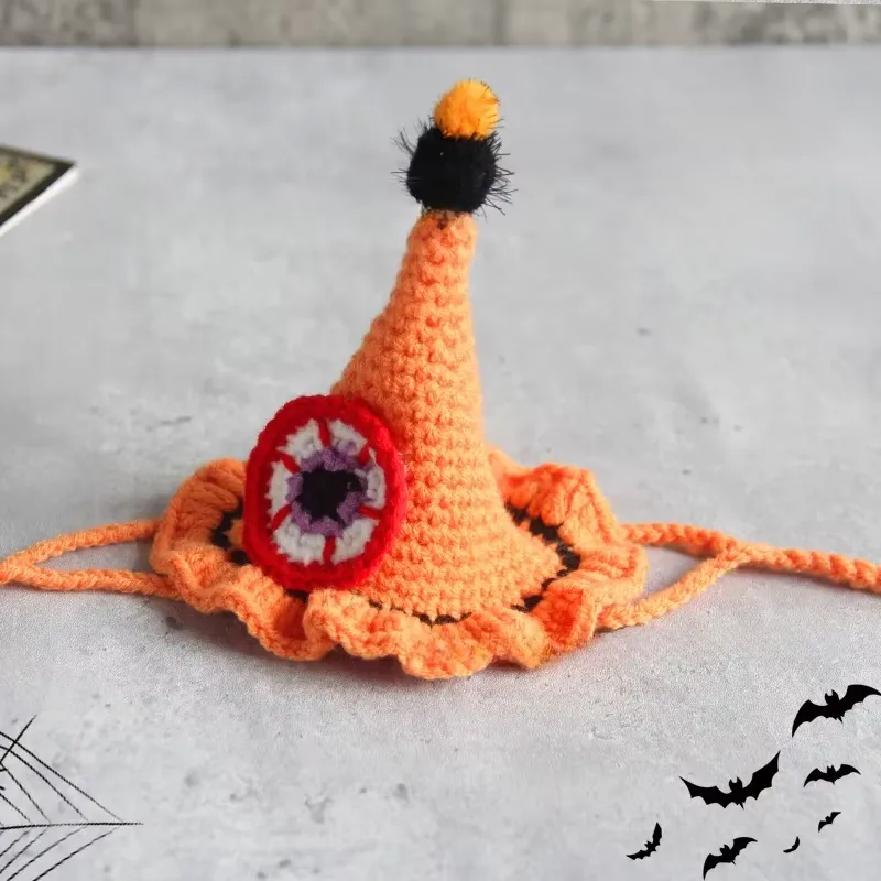 Halloween-krage för katt och hund – handvirkad halsduk