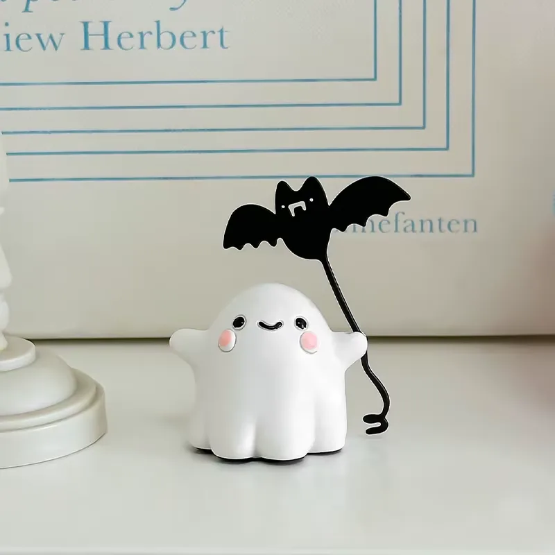 Halloween spökhundsfigur – 1 st minidekoration för skrivbord