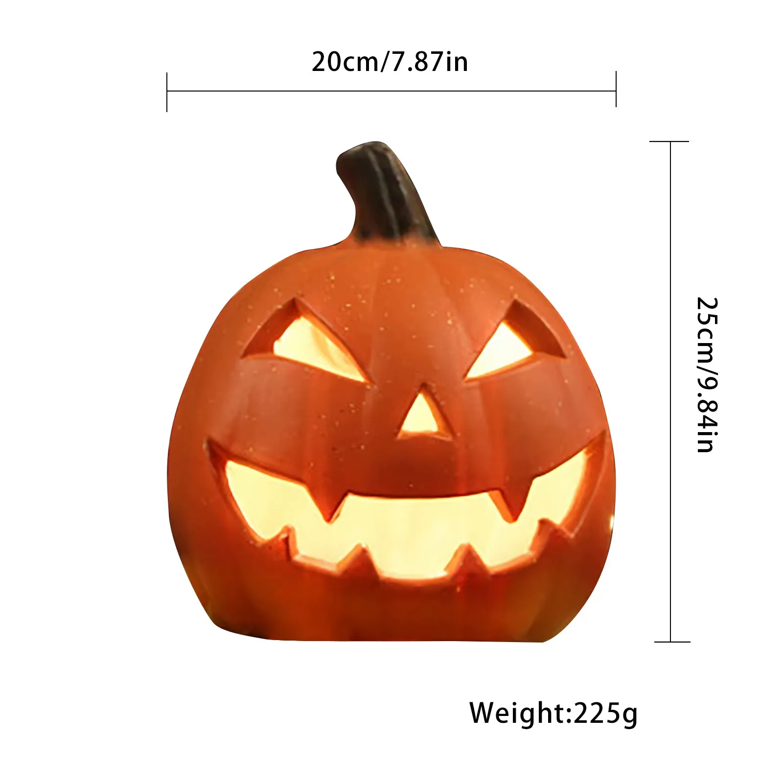 1 st Dekorativ Halloweenpumpa LED-lykta