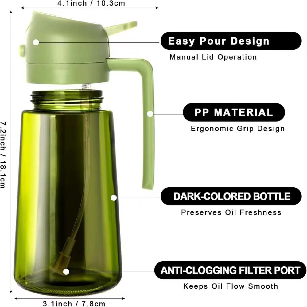 Oljesprayflaska för Matlagning, 200 ml