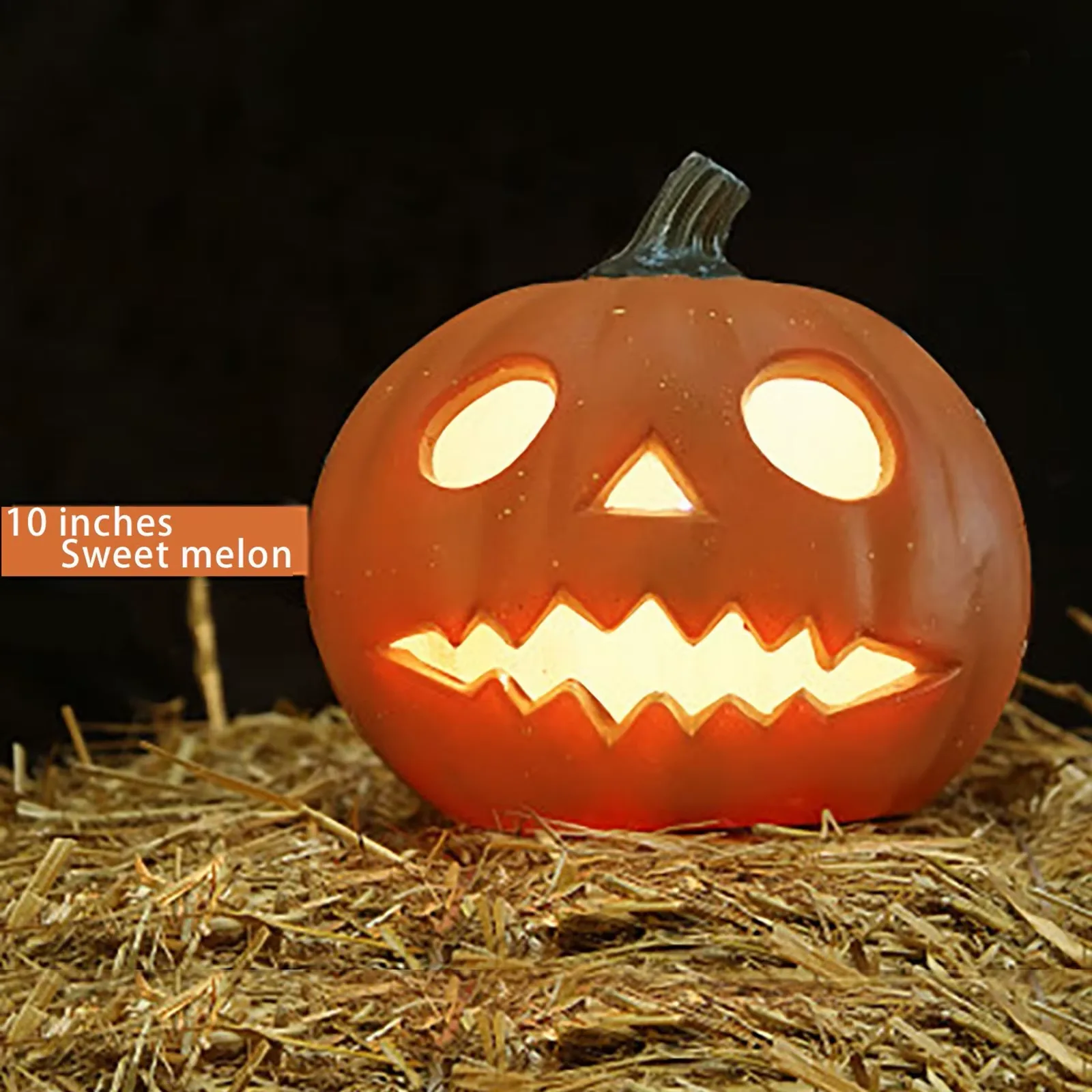 1 st Dekorativ Halloweenpumpa LED-lykta