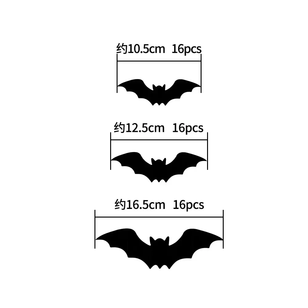 Halloween 3D LED-väggdekorationer: Fladdermöss & Spindlar