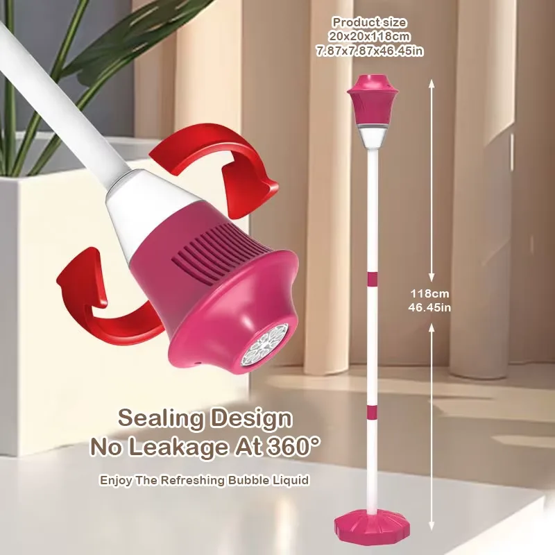 Uppladdningsbar automatisk bubbelmaskin med gatulampa design, musik och ljus