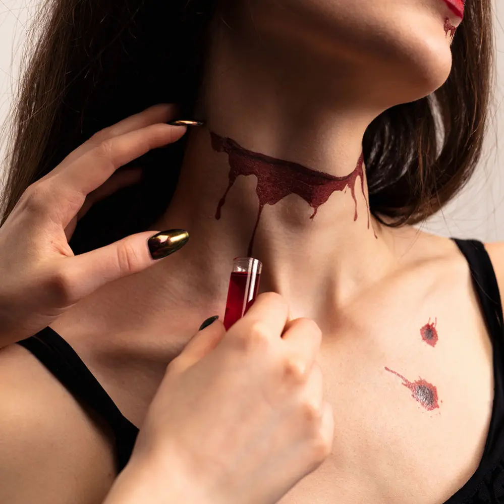15-pack Temporära Halloween-tatueringar Blodiga Sår