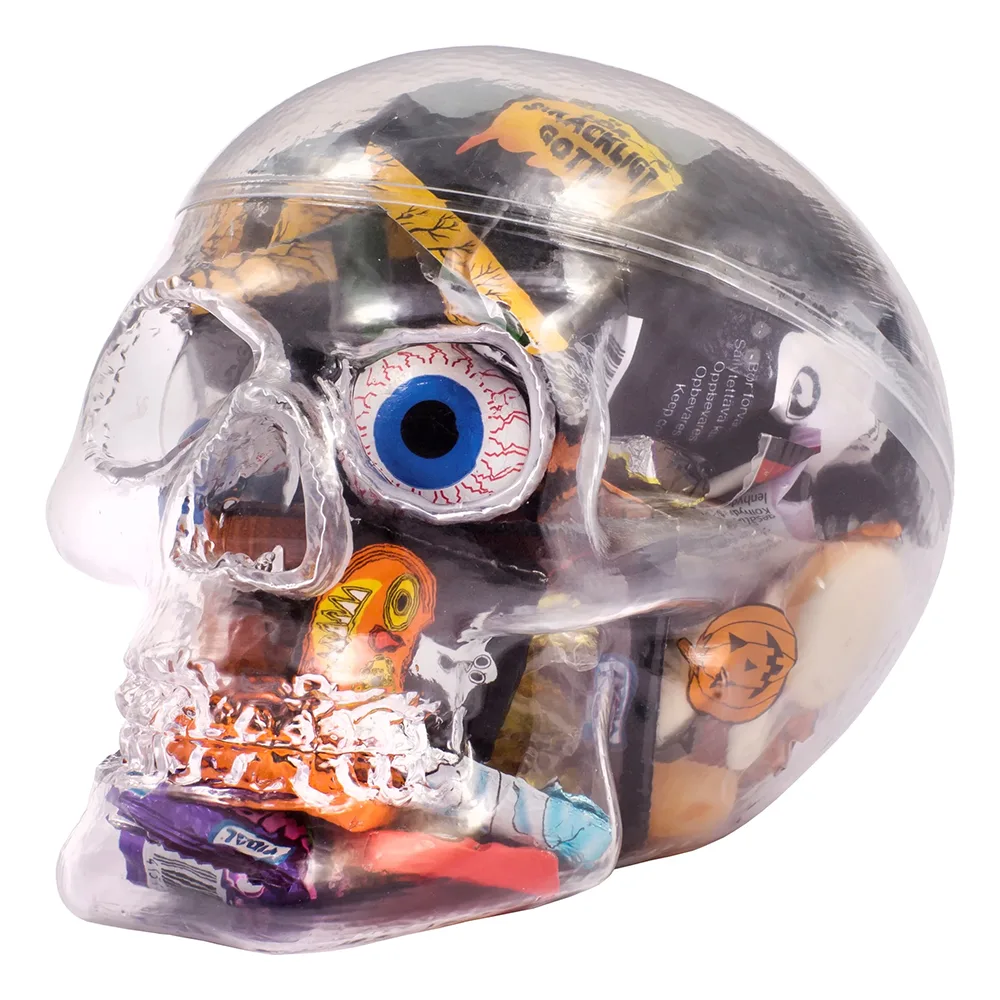 Dödskalle med Halloweengodis - 315 g