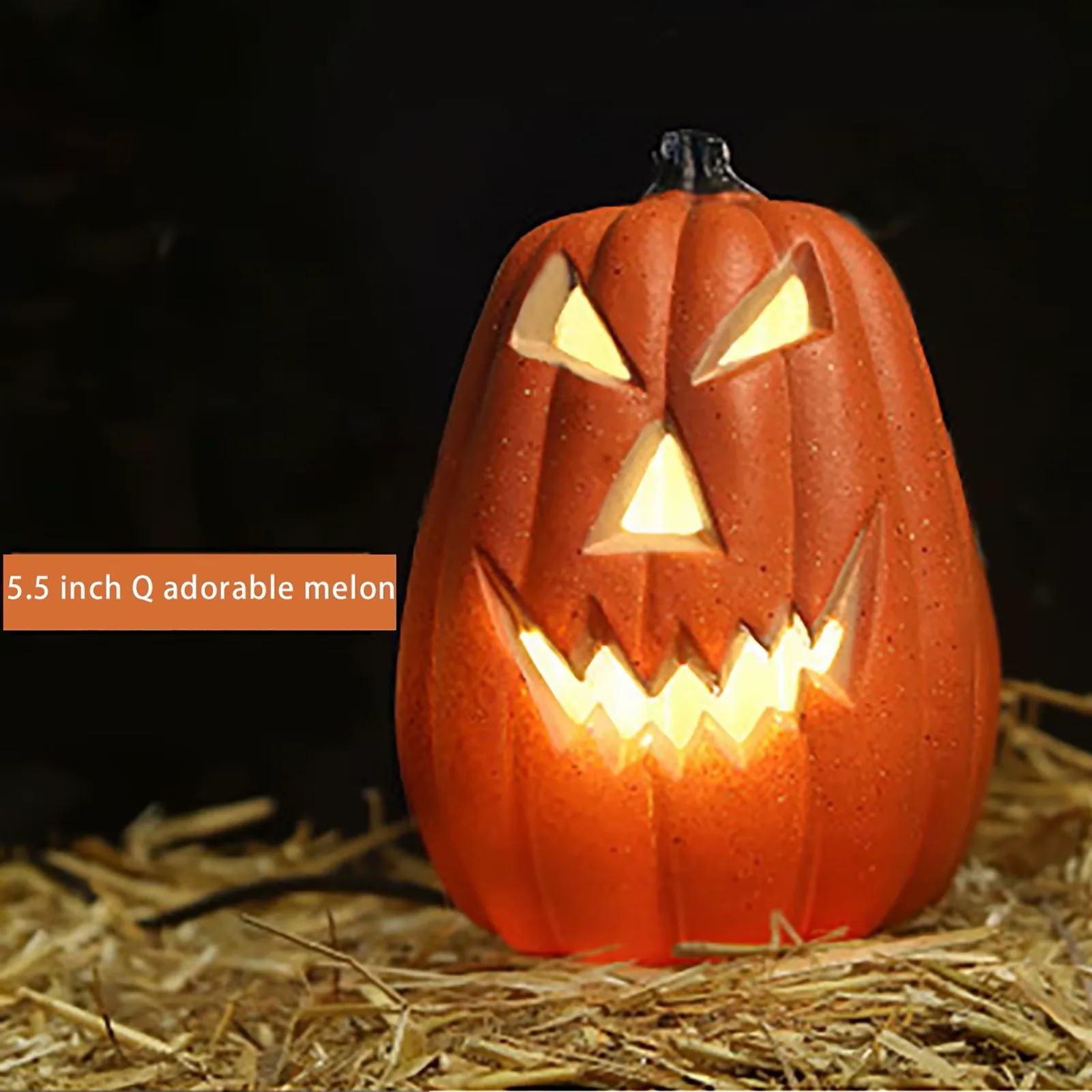 1 st Dekorativ Halloweenpumpa LED-lykta