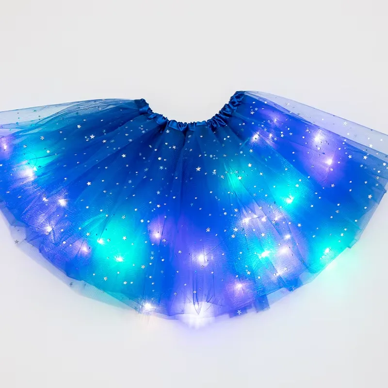 LED Prinsessa Tutu Kjol för Flickor 3-12 År