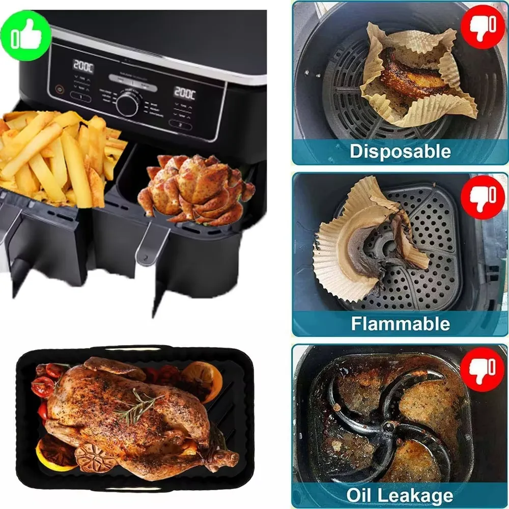 Återanvändbara silikonformar för airfryer