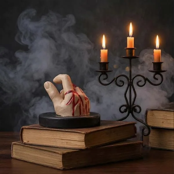Realistisk avhuggen hand-rekvisita för Halloween