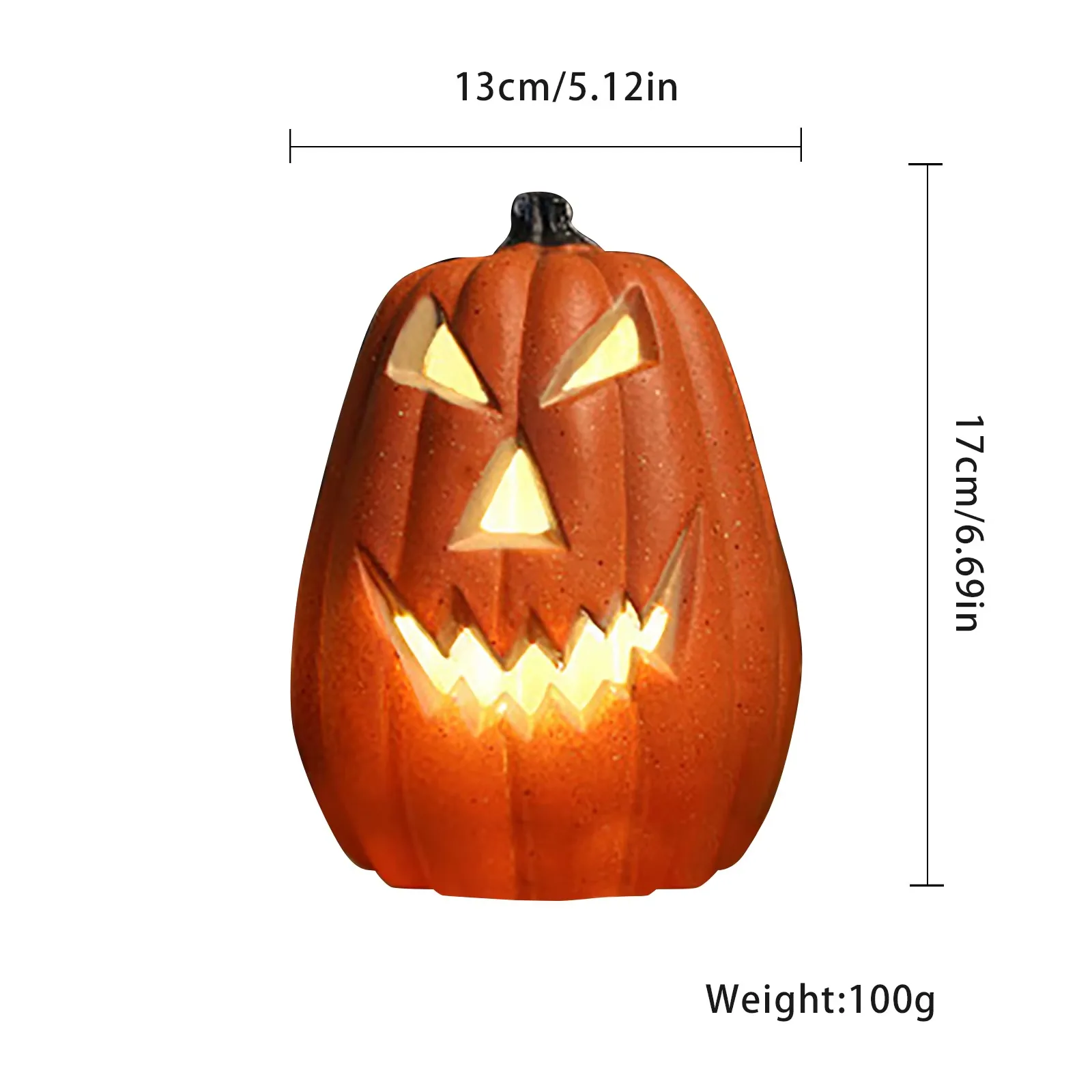 1 st Dekorativ Halloweenpumpa LED-lykta