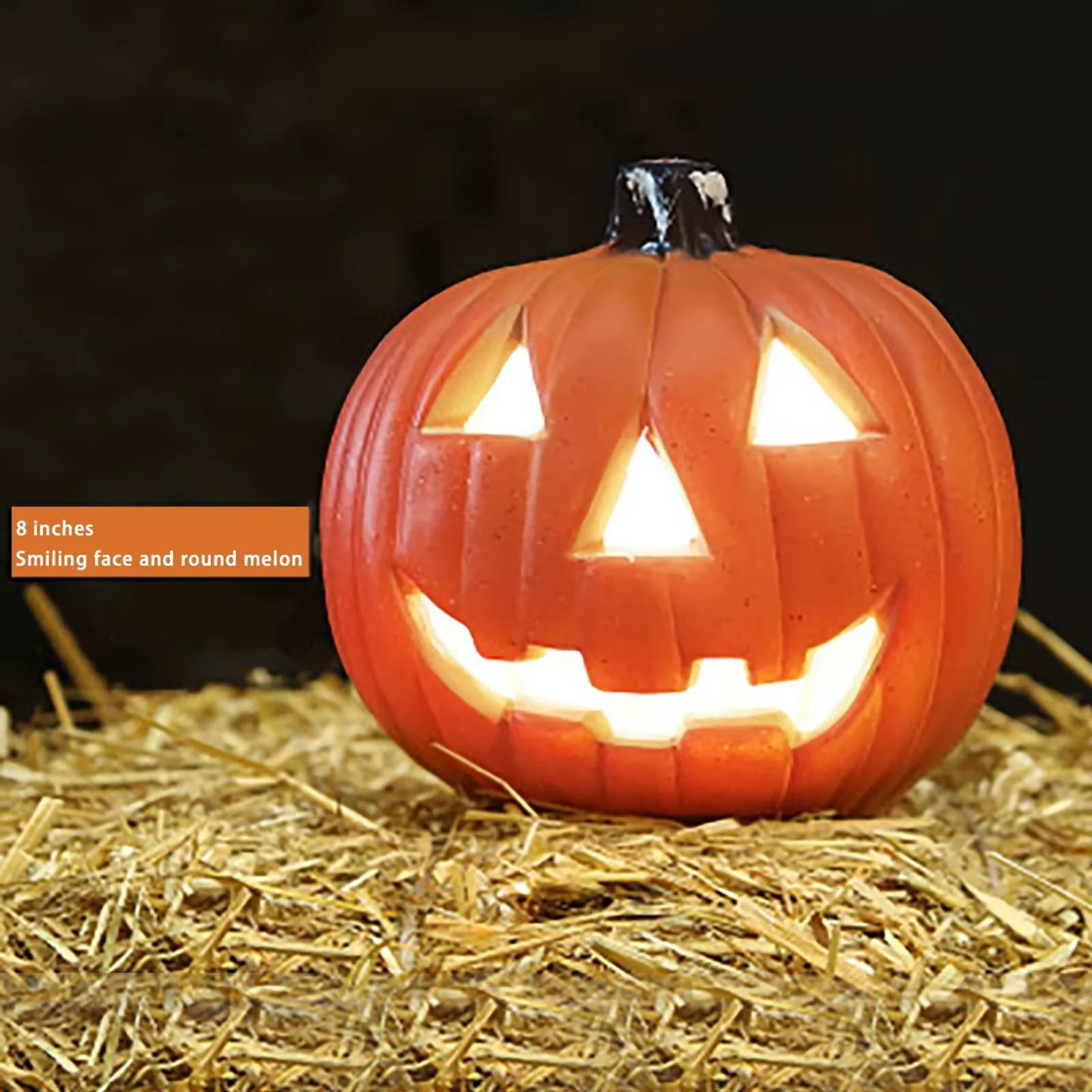 1 st Dekorativ Halloweenpumpa LED-lykta