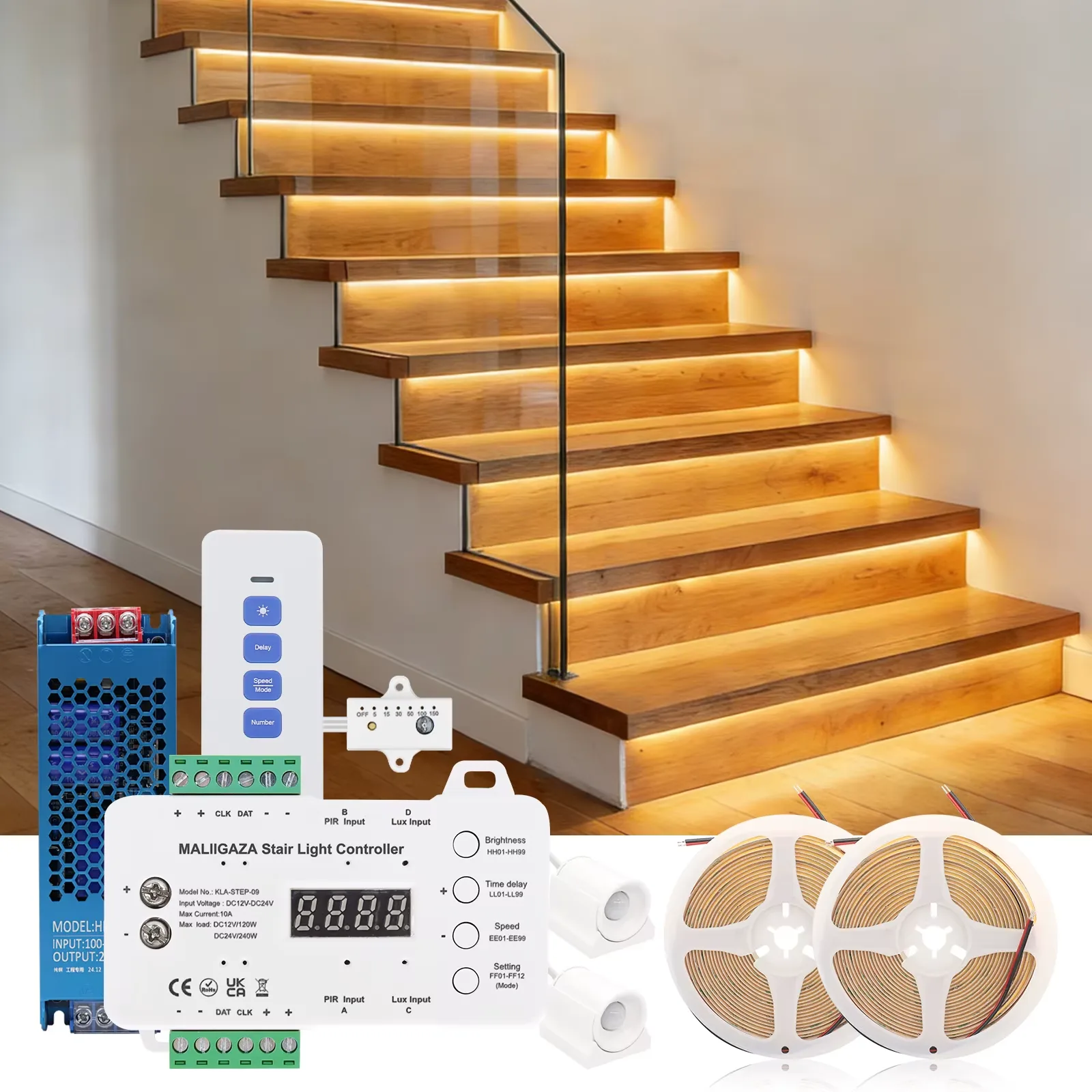 Rörelsesensor Trappbelysning LED