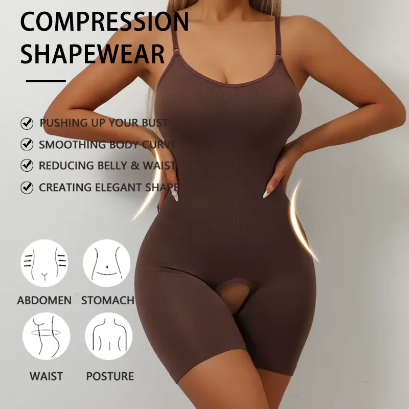 Sömlös Shapewear Bodysuit med Mellanfast Kontroll